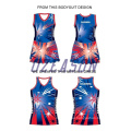 100% Top Polyester Custom Sublimation Netball Uniform (N002)